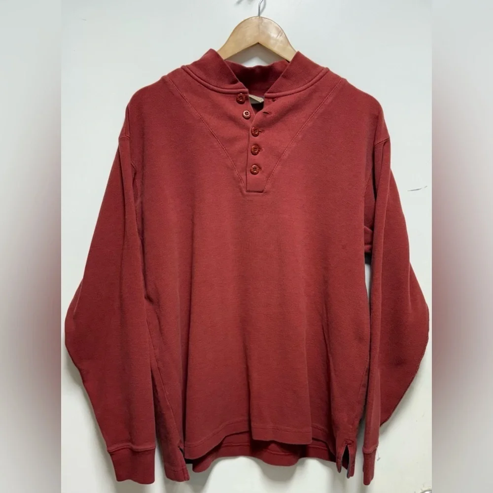 L.L. Bean Men's Rich Red Crewneck Sweater Size L